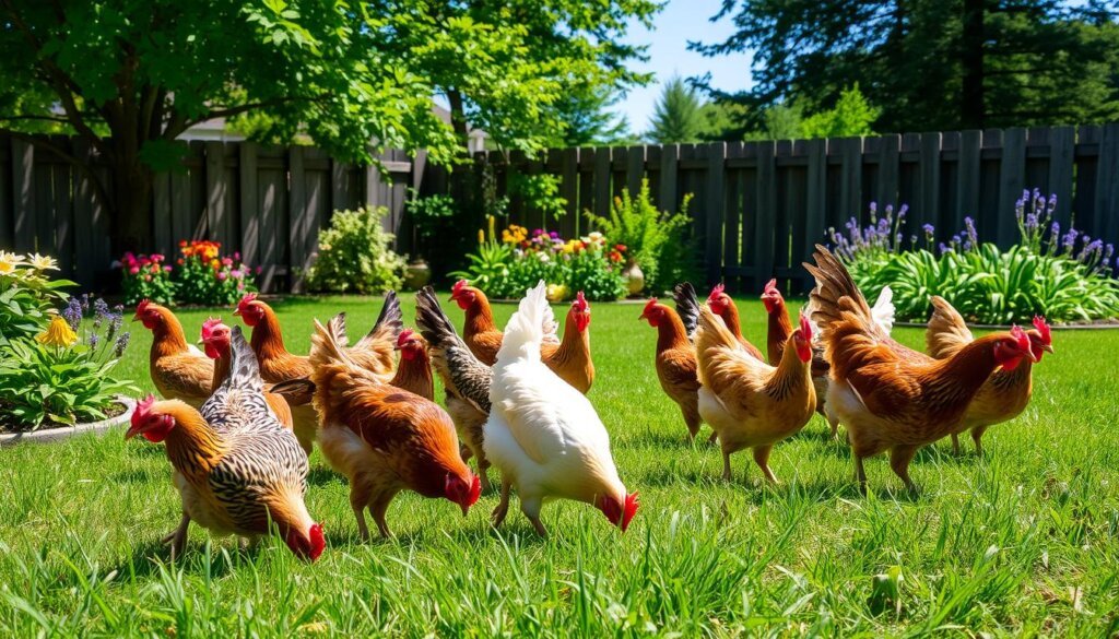 free-range chickens