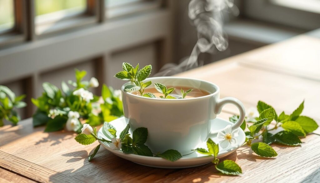 mint tea for skin elasticity